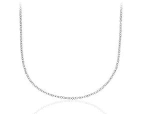 14K W Gold 22" 050 Dia Cut Cable Chain