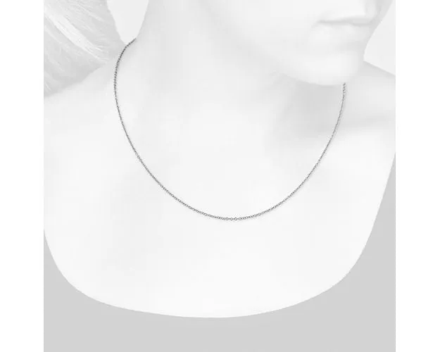 14K W Gold 22" 050 Dia Cut Cable Chain