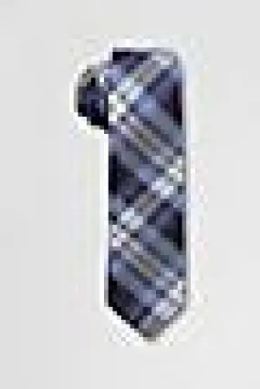 52in Adult Tie Plaid 76 Blue/White Clear Blue