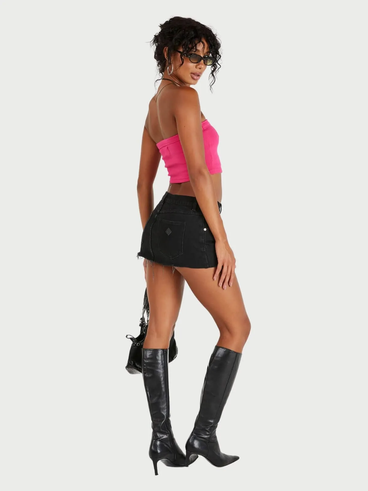A 99 Low Skirt - Washed Black