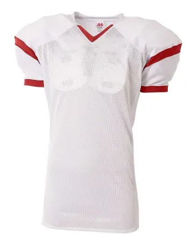 A4 N4265 The Rollout Football Jersey - White Scarlet