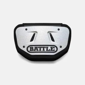 Adult "Diamond" Chrome Football Back Plate, White