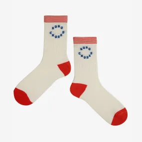Adult White Cotton Short Socks