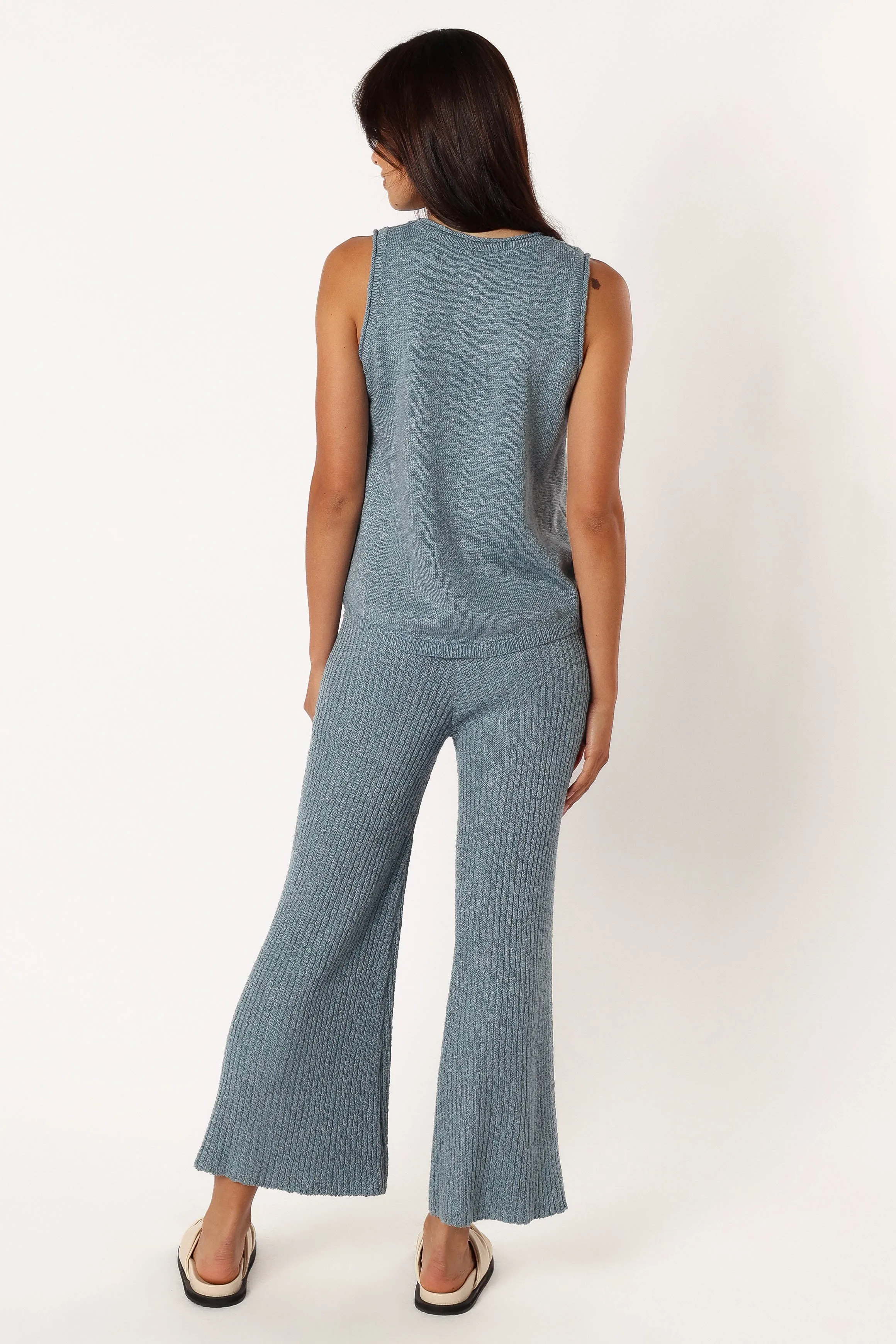 Anna Knitted Set - Dusty Blue