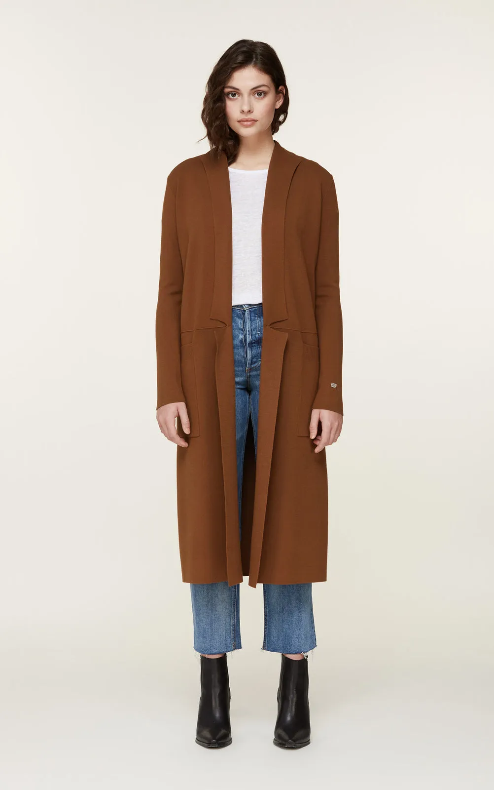 Annabella-N Long Knit Coatigan - Women's|-|Manteau cardigan long en tricot Annabella-N - Femme