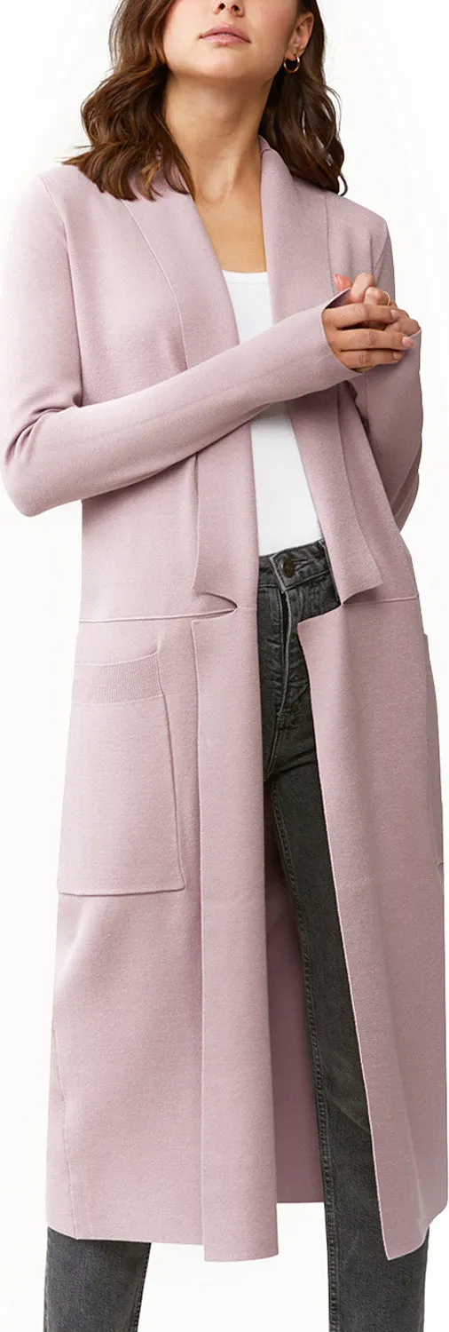 Annabella-N Long Knit Coatigan - Women's|-|Manteau cardigan long en tricot Annabella-N - Femme