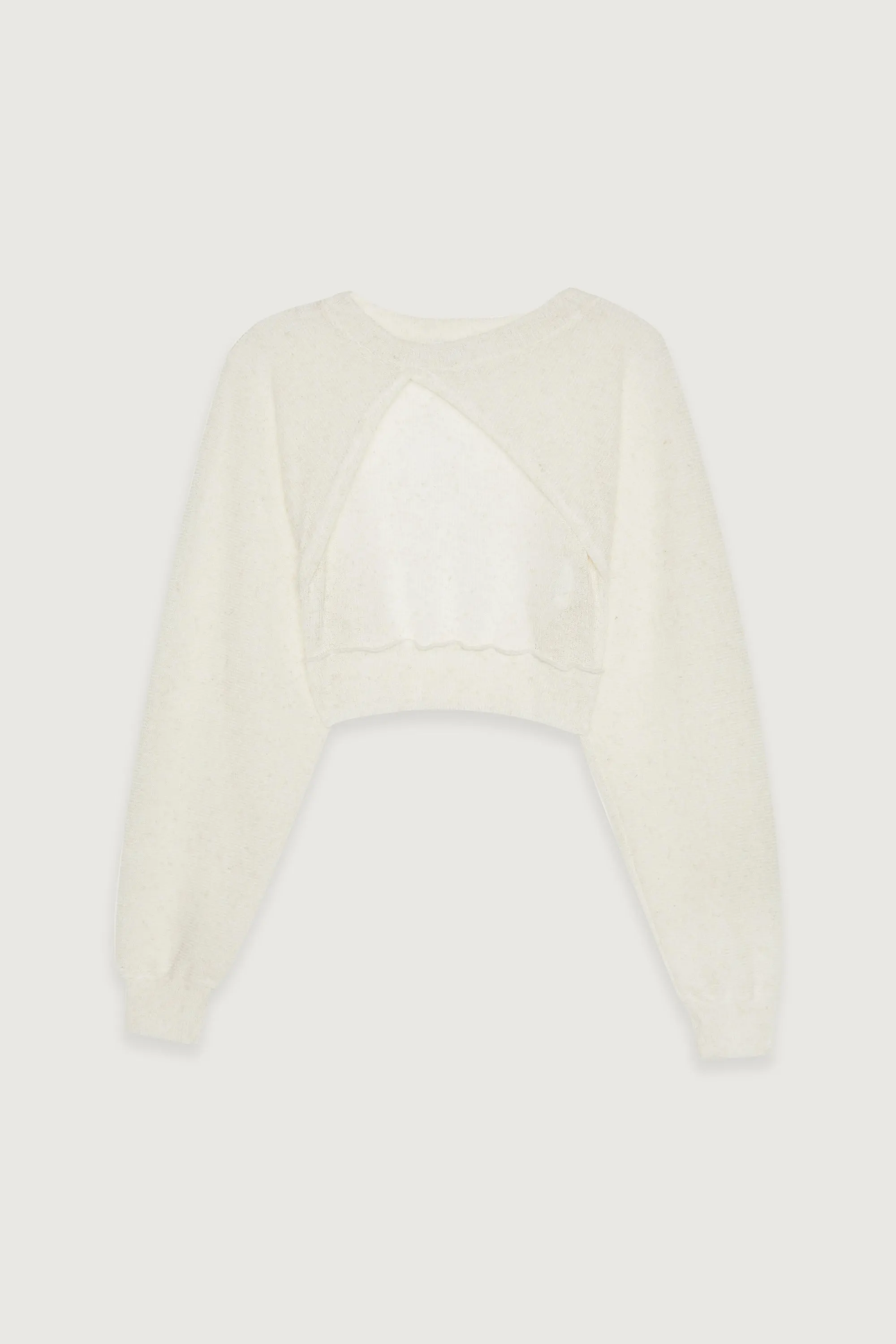 ASYMMETRICAL FRONT OPEN KNIT TOP