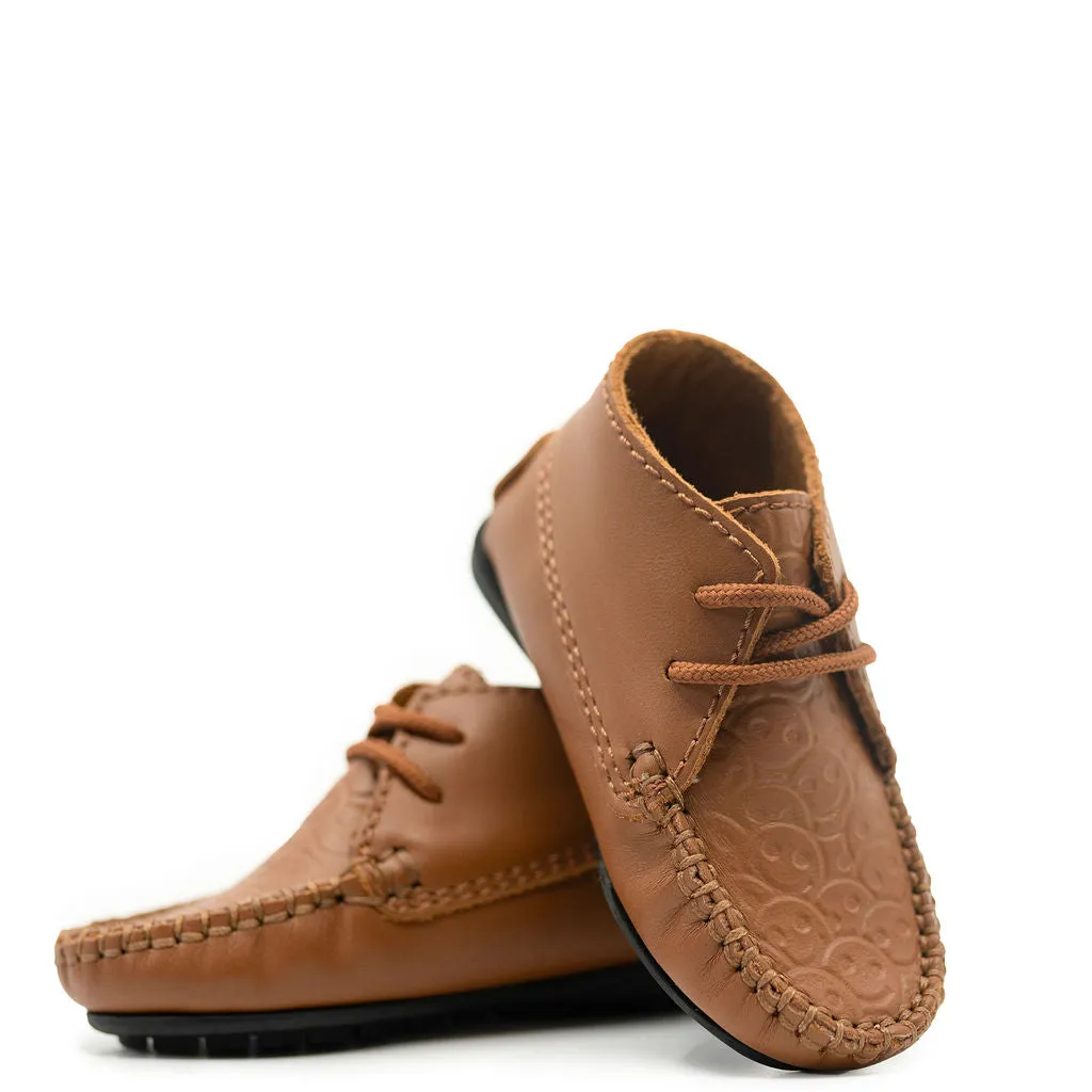 Atlanta Mocassin Luggage Smiley Baby Bootie