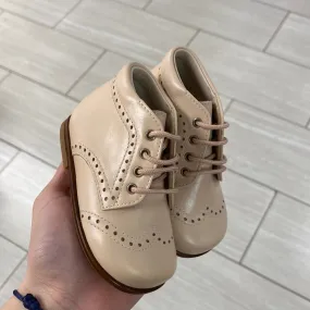 Beberlis Light Beige Wingtip Baby Shoe