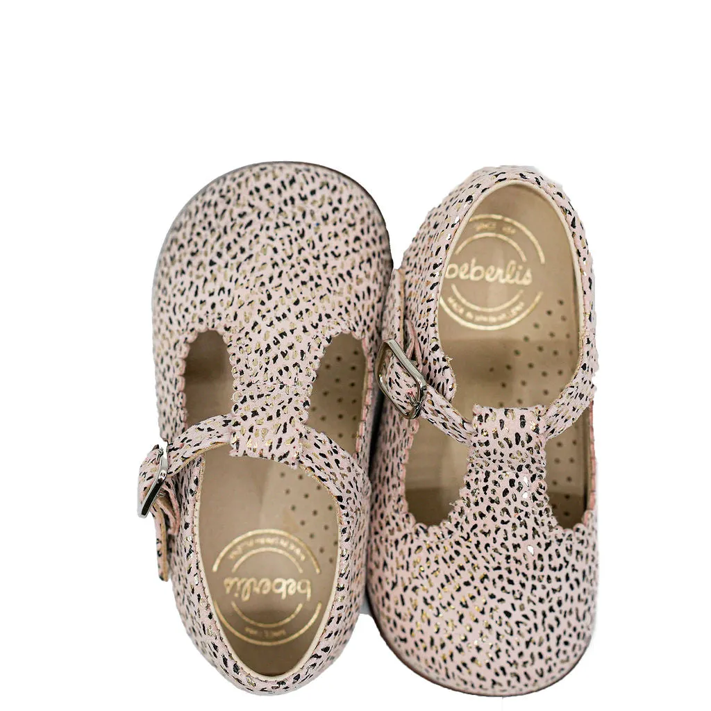 Beberlis Nude Leopard Baby Shoe