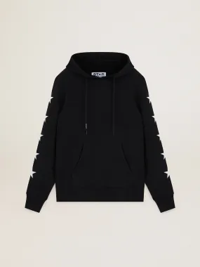 Black Alighiero Star Collection sweatshirt with contrasting white stars
