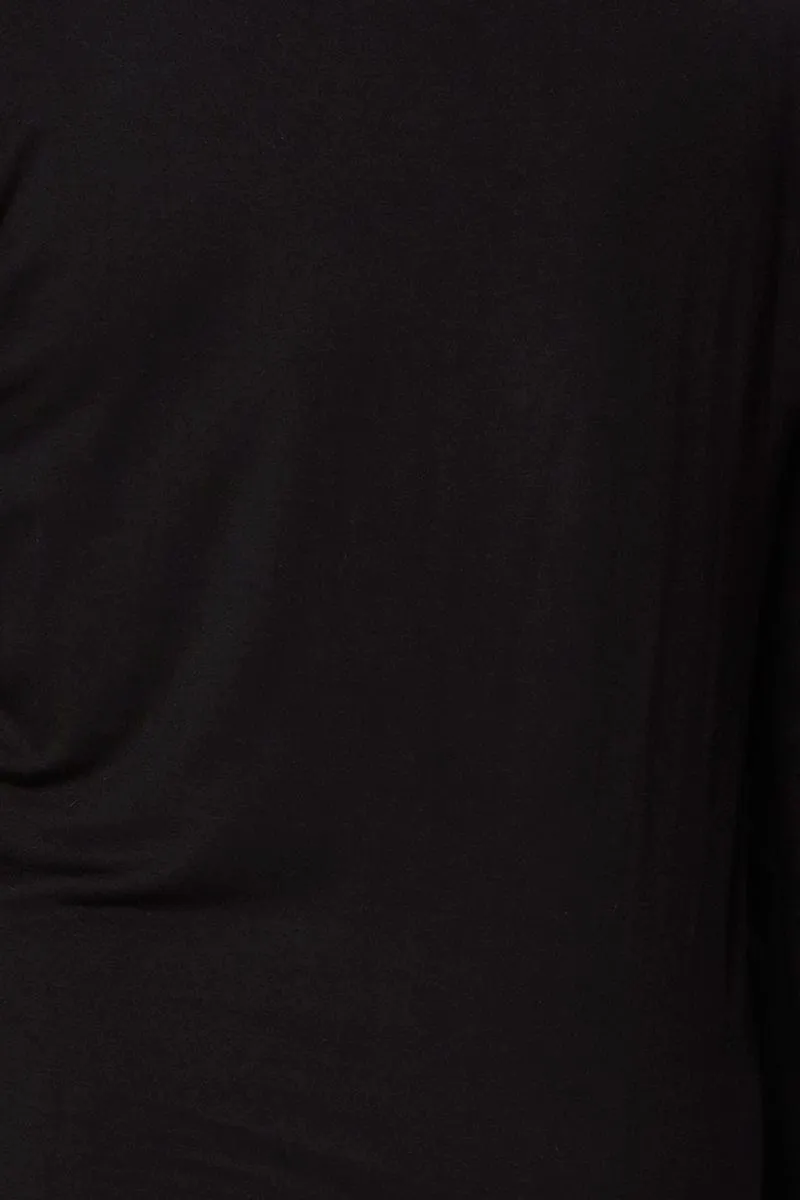 Black Blend Twist Black V-neck Cotton