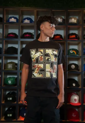 CAMO SLIT LOGO DESERT T-SHIRT