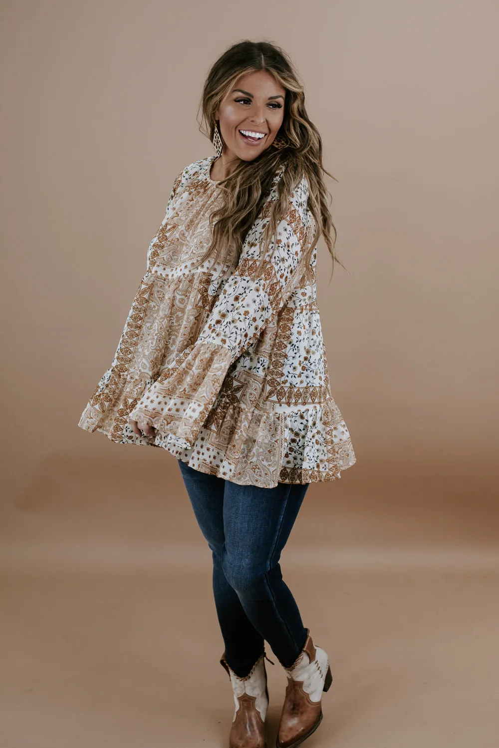 Can't Say No Chiffon Blouse, Mustard