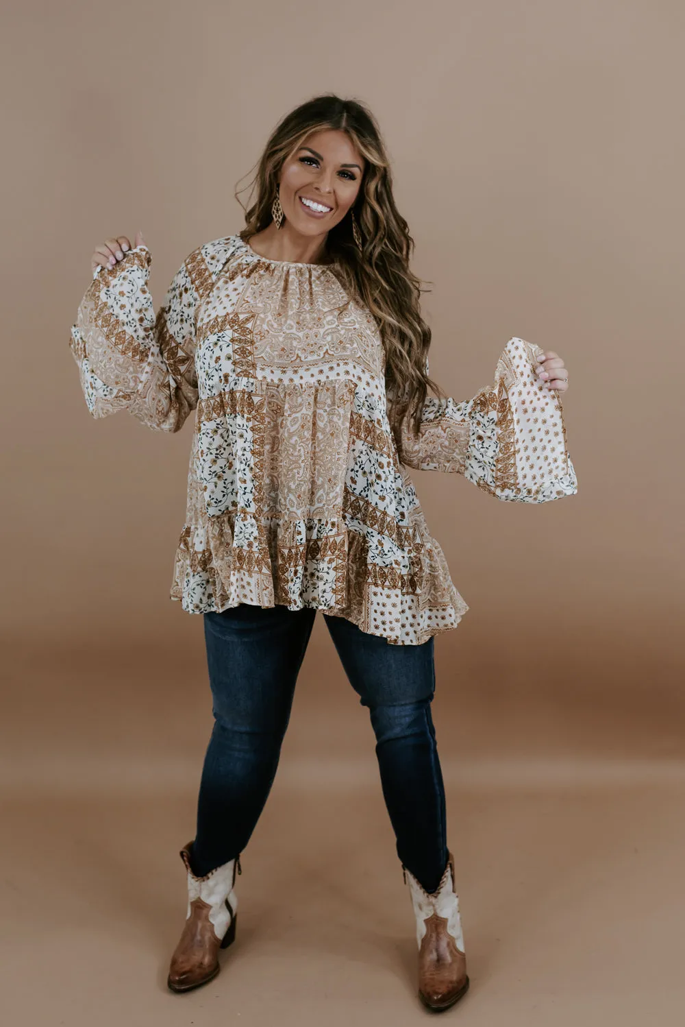 Can't Say No Chiffon Blouse, Mustard