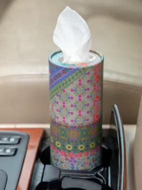 Car Tissues, Set of 3 - Folk Flower Patchwork