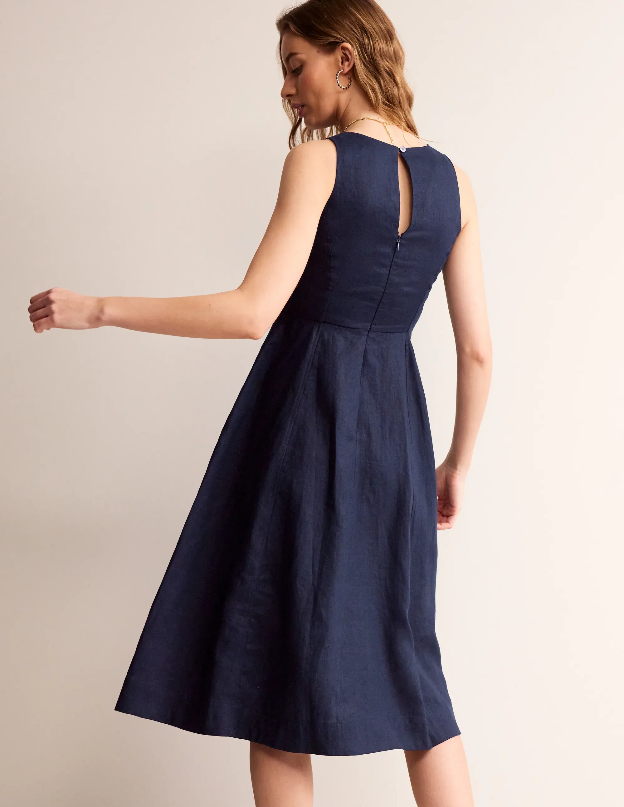 Carla Linen Midi Dress