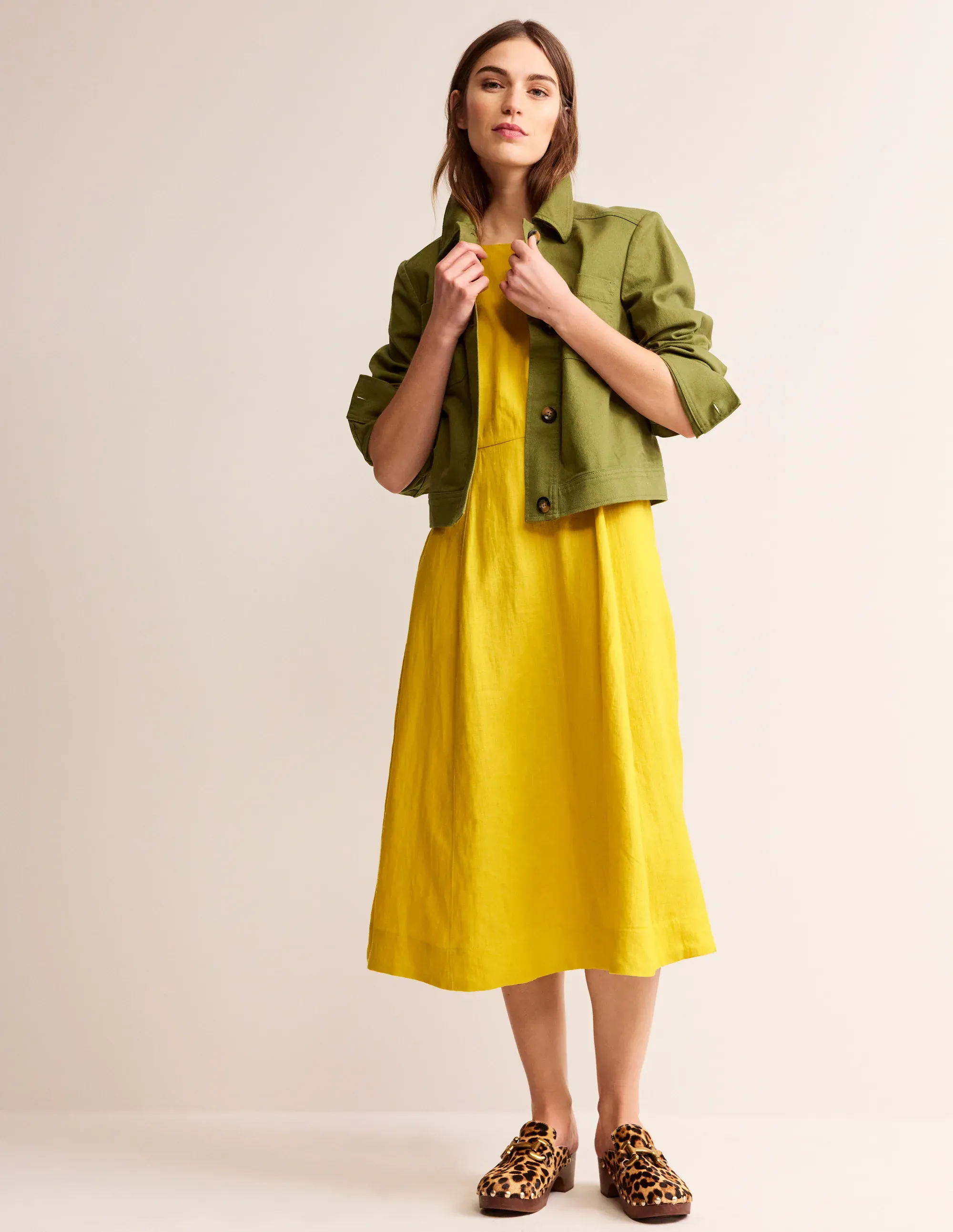 Carla Linen Midi Dress