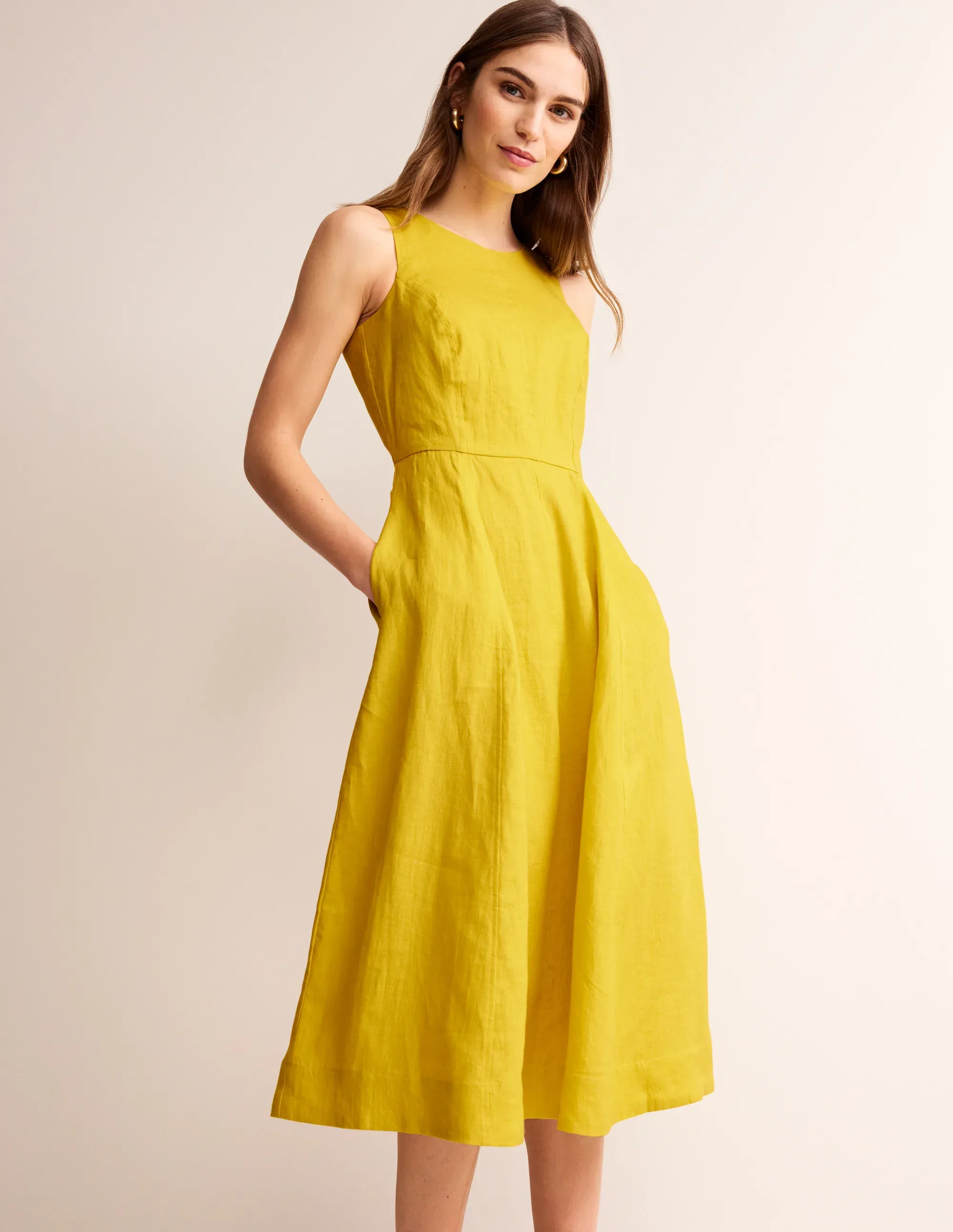 Carla Linen Midi Dress