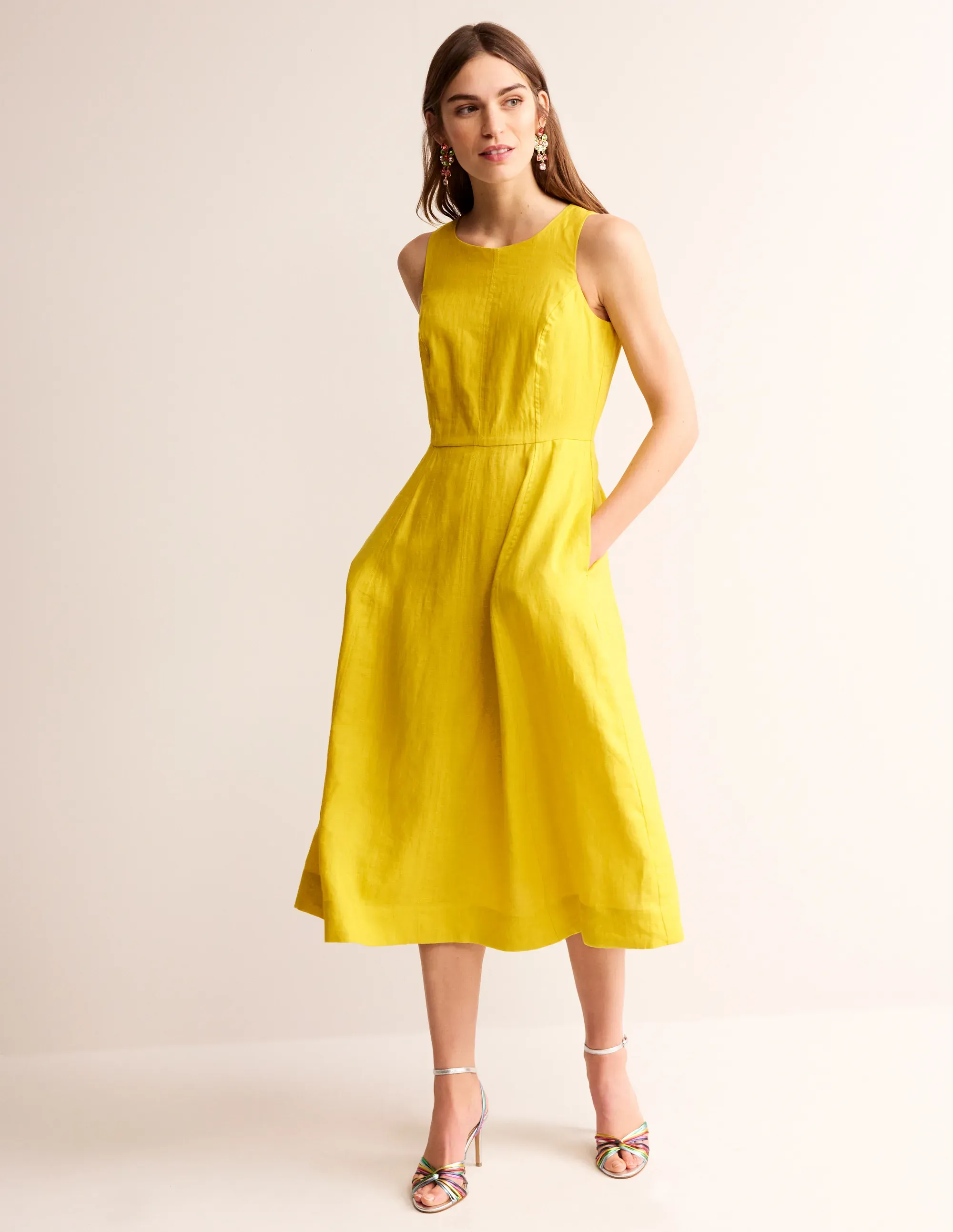 Carla Linen Midi Dress