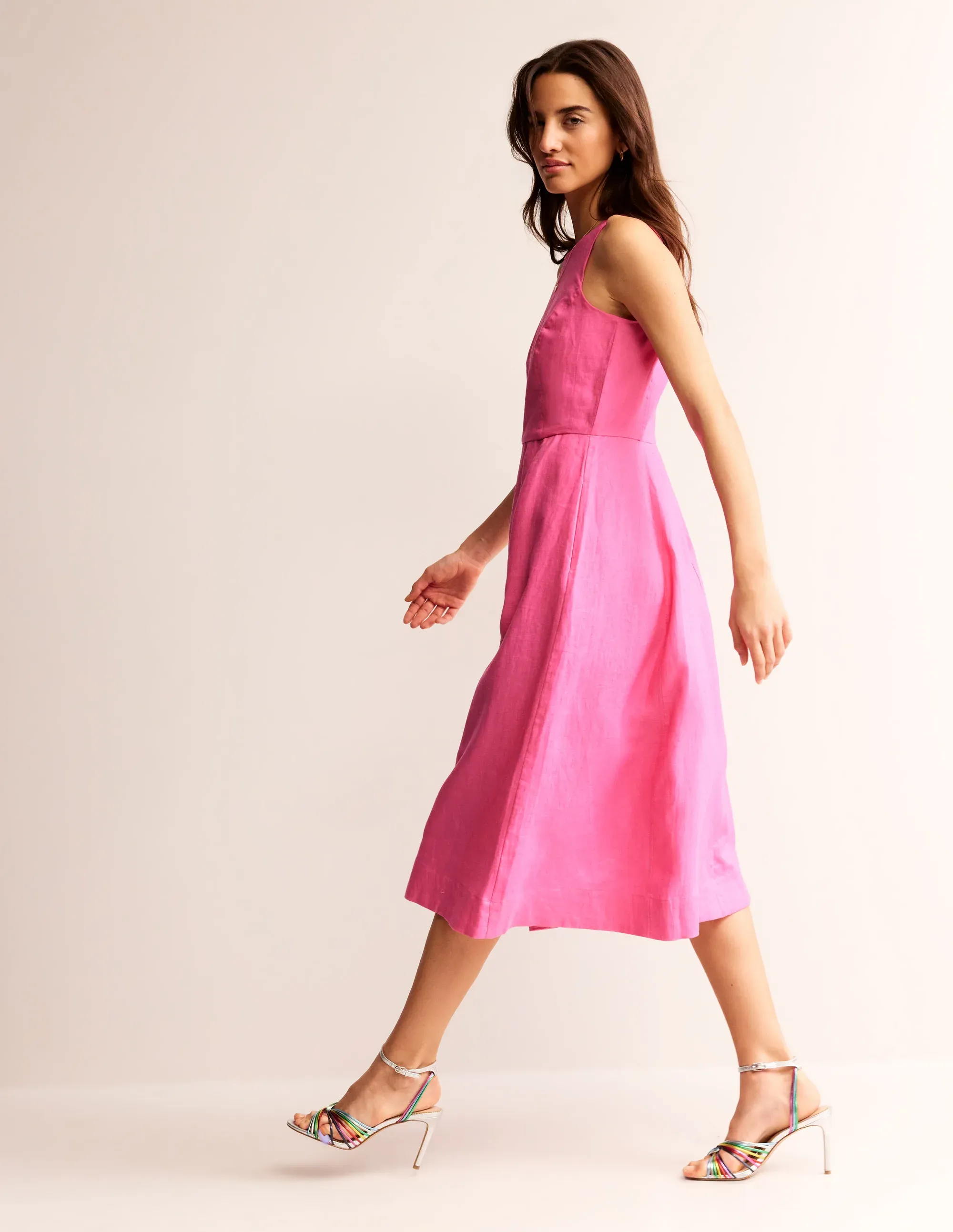 Carla Linen Midi Dress