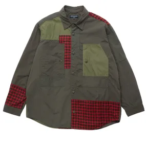 CdGH Patchwork Cotton Shirt HL-B008-051-1 Olive