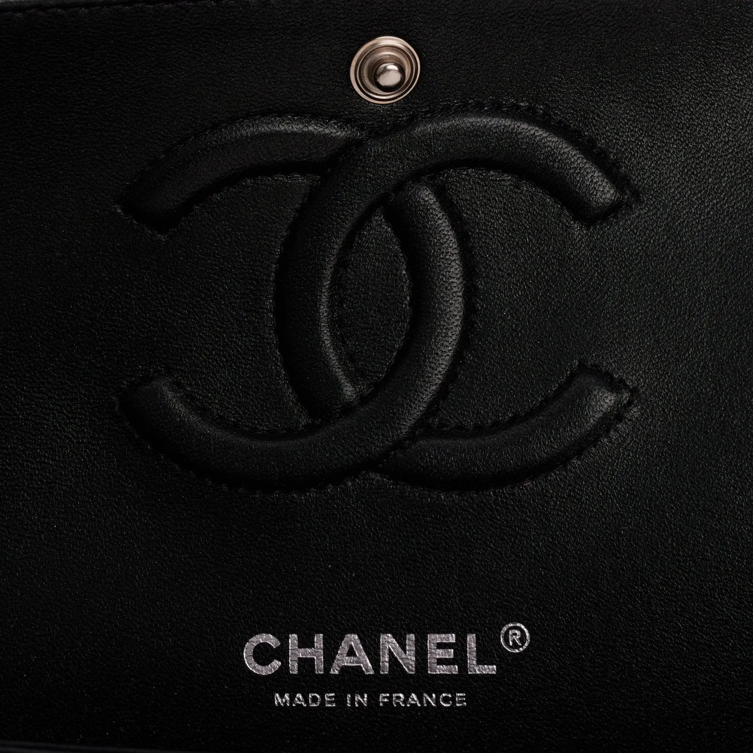 Chanel Medium Classic Double Flap Bag Black Iridescent Quilted Crumpled Calfskin Silver Hardware