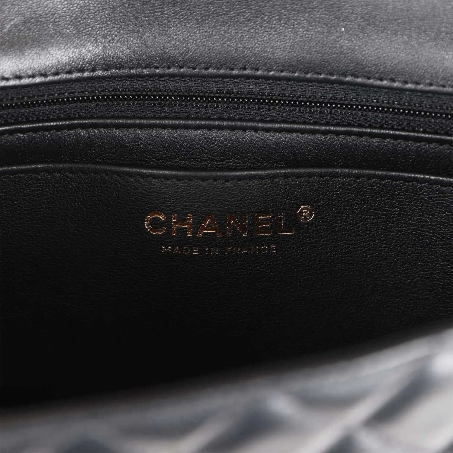 Chanel Mini Rectangular Flap Bag Black Lambskin Light Gold Hardware
