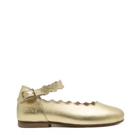 Chloe Gold Scalloped Mary Jane