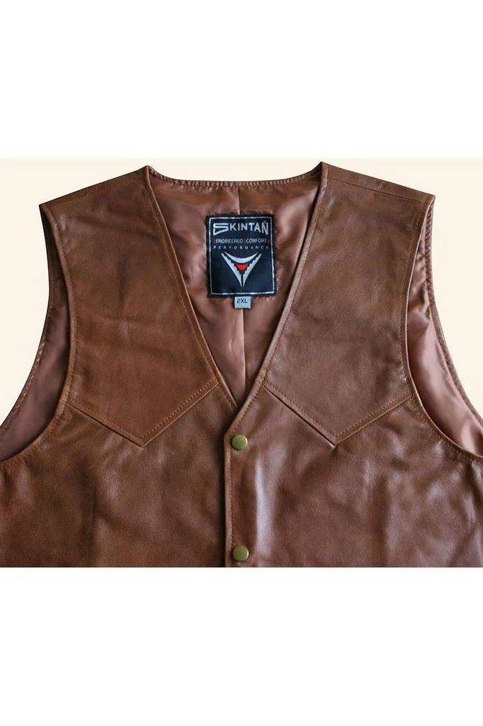 Classic Leather Biker Vest