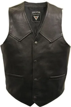 Classic Leather Biker Vest