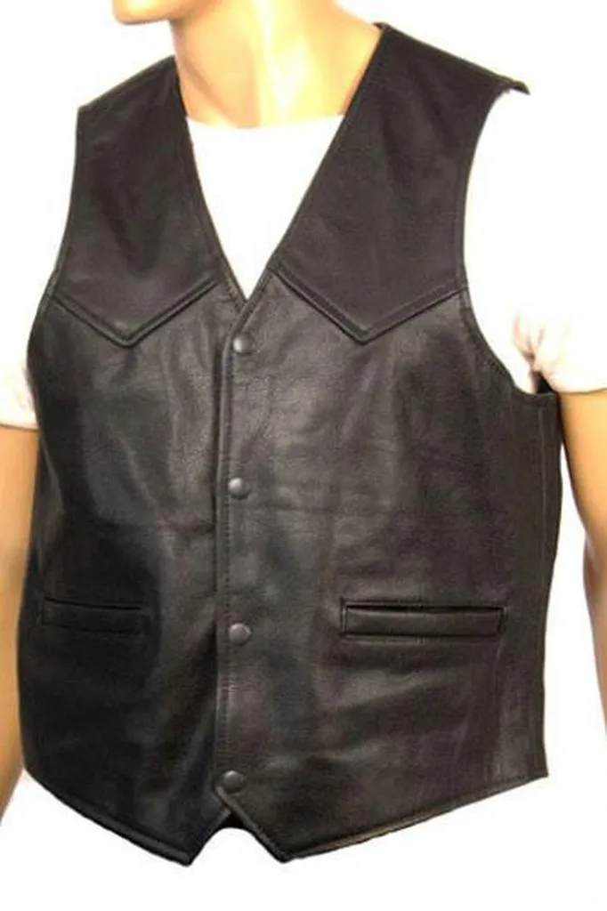 Classic Leather Biker Vest