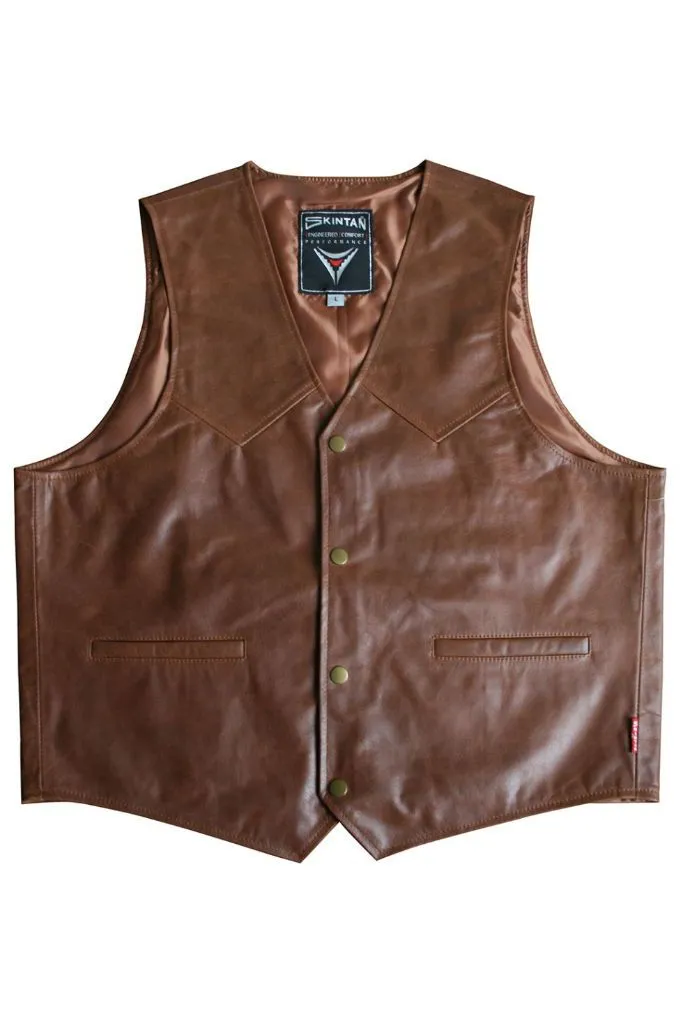 Classic Leather Biker Vest