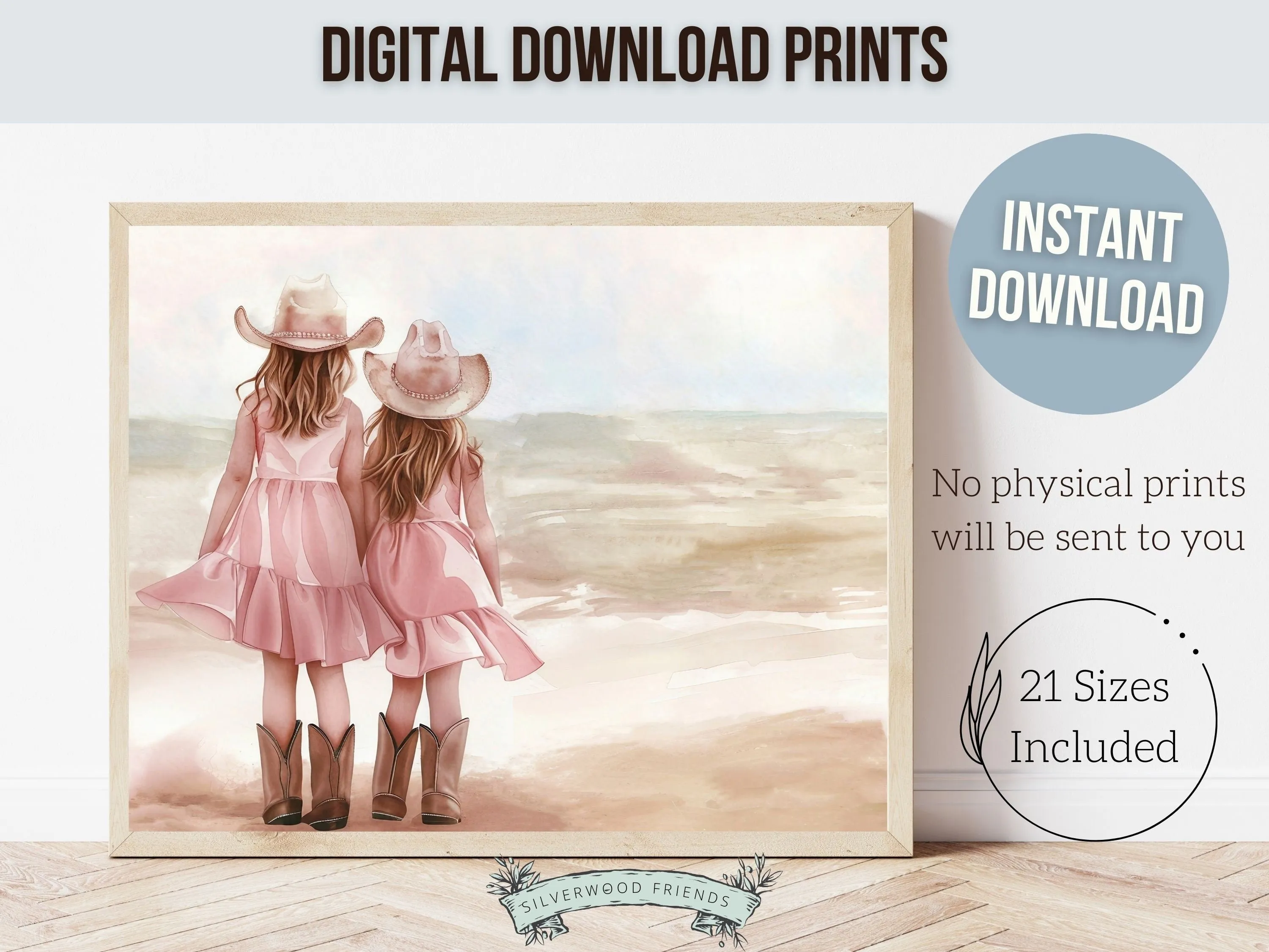 Coastal Cowgirl Sisters Print