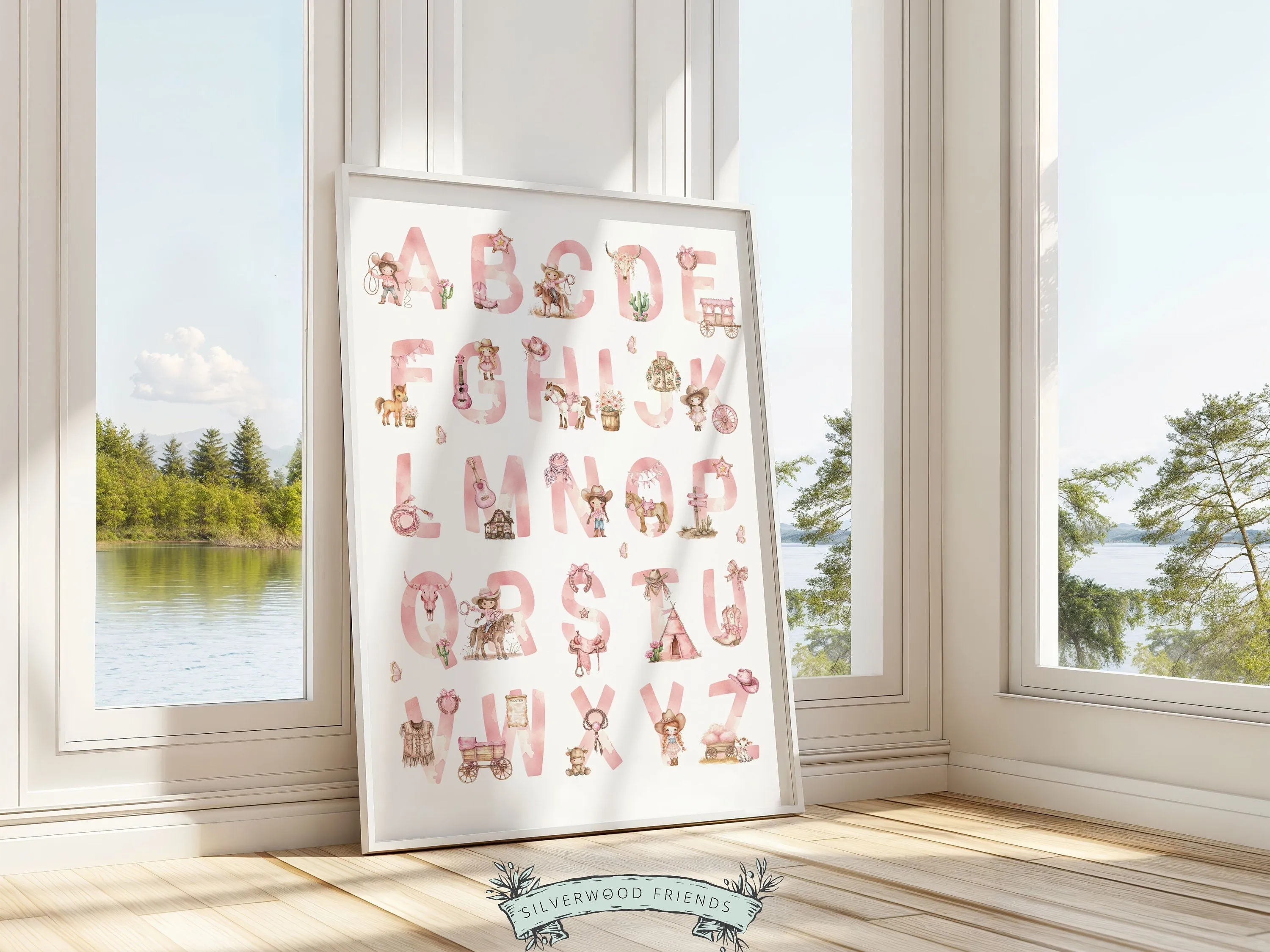 Cowgirl Alphabet Nursery Print