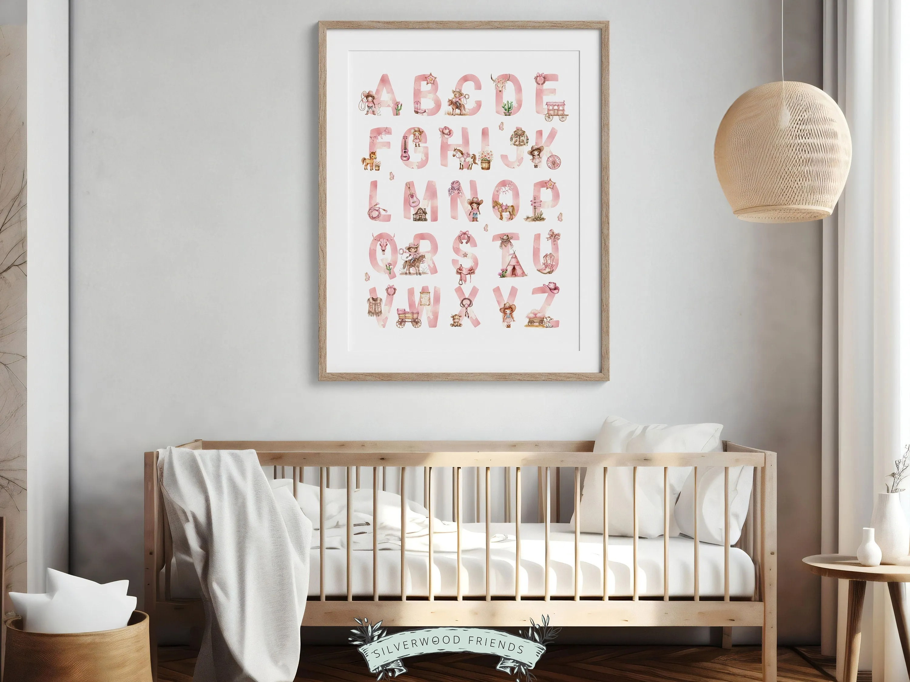 Cowgirl Alphabet Nursery Print