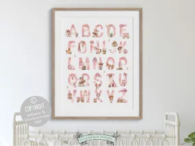 Cowgirl Alphabet Nursery Print