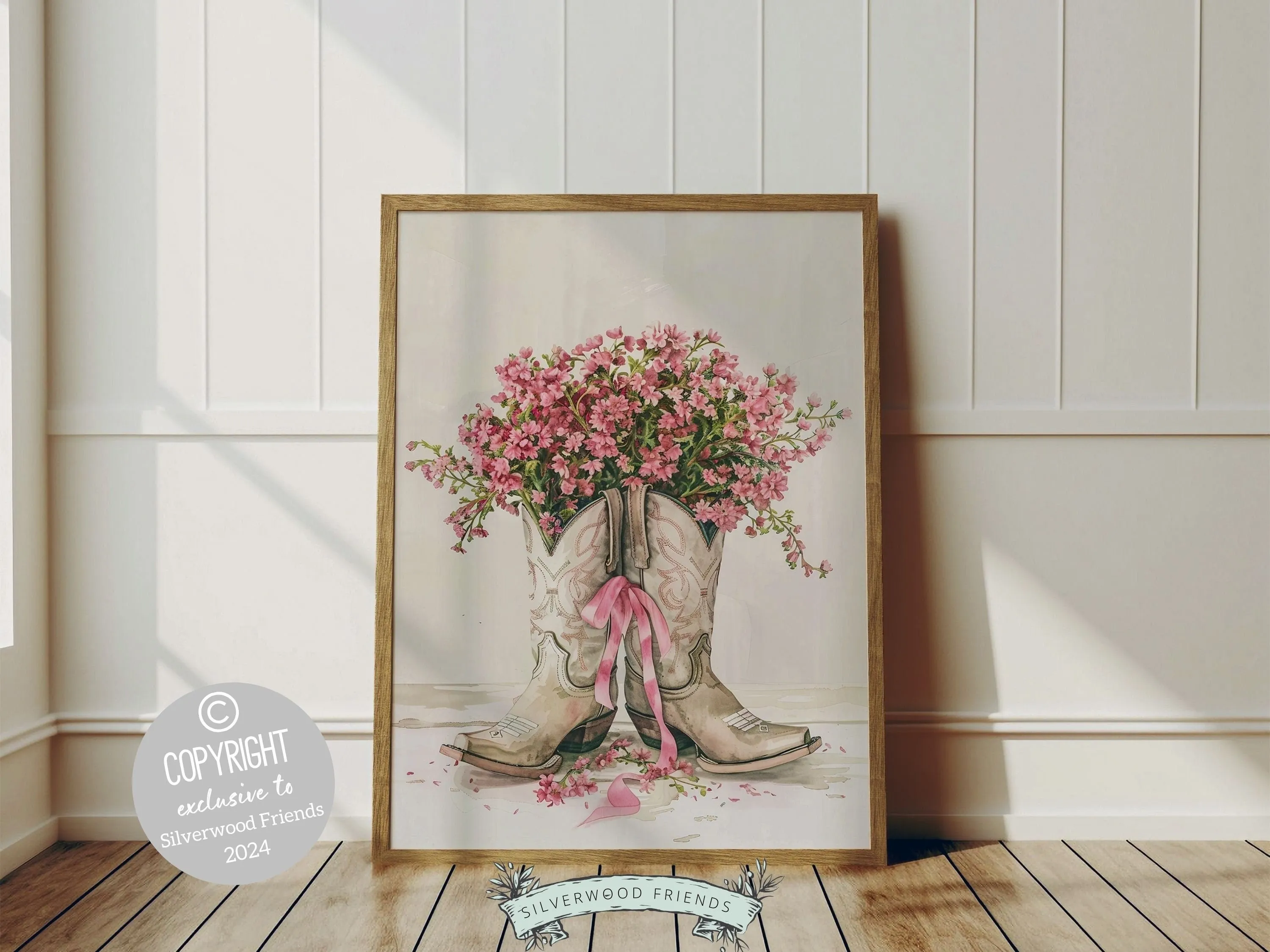 Cowgirl Boots Print - Set 1