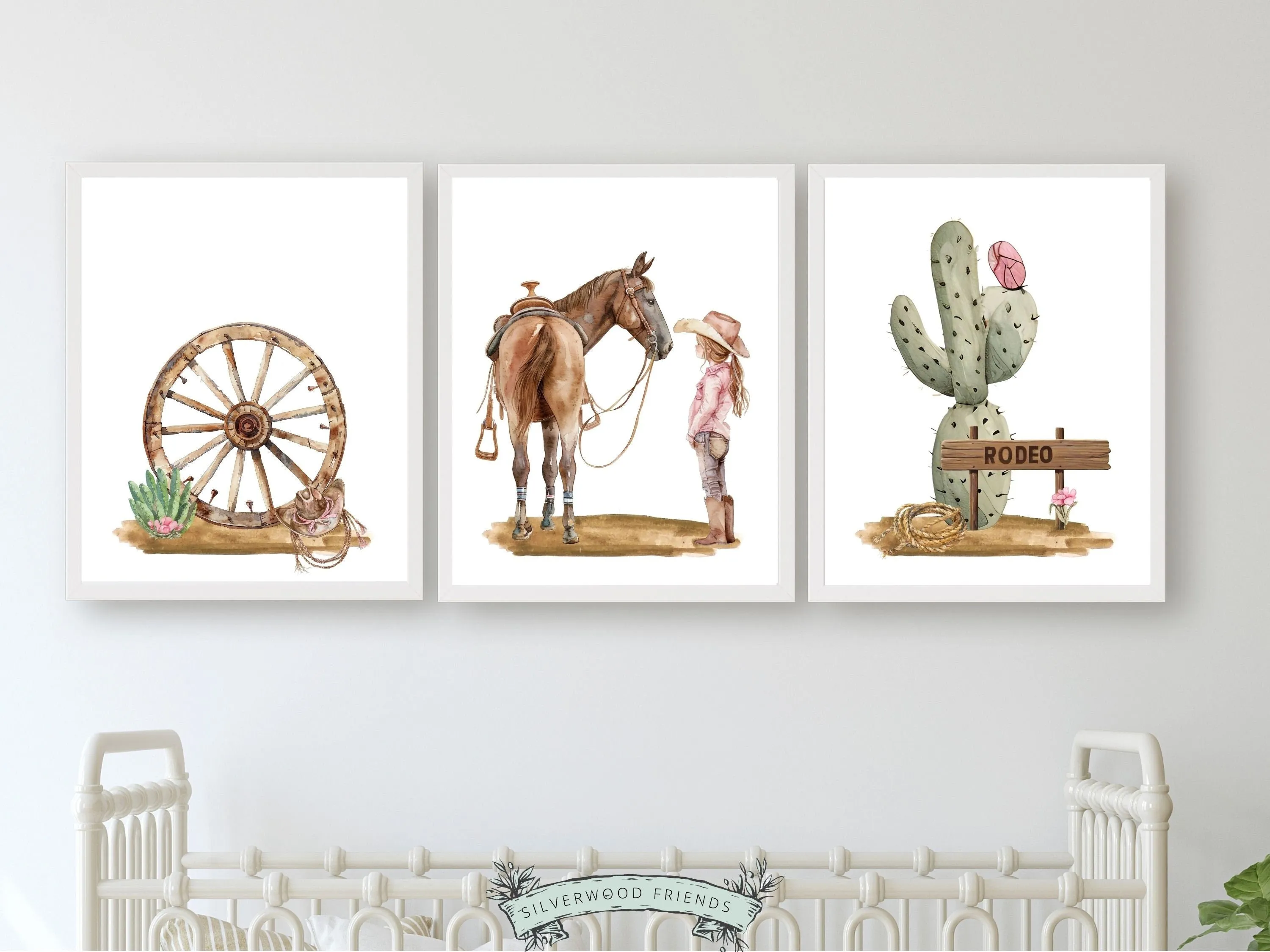 Cowgirl Nursery Prints - Set 6