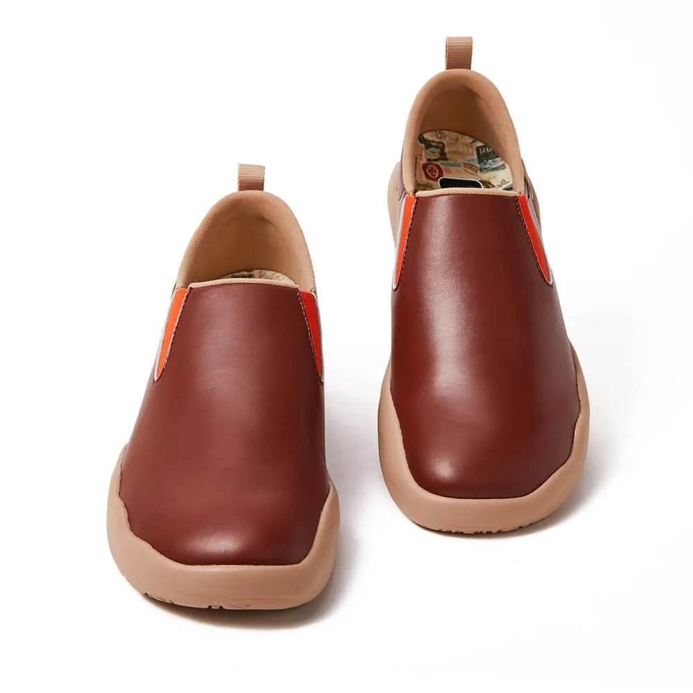 Cuenca Burgundy Split Leather Women