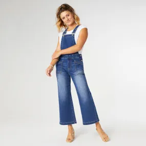 EverStretch Capri Overalls - Dark Denim