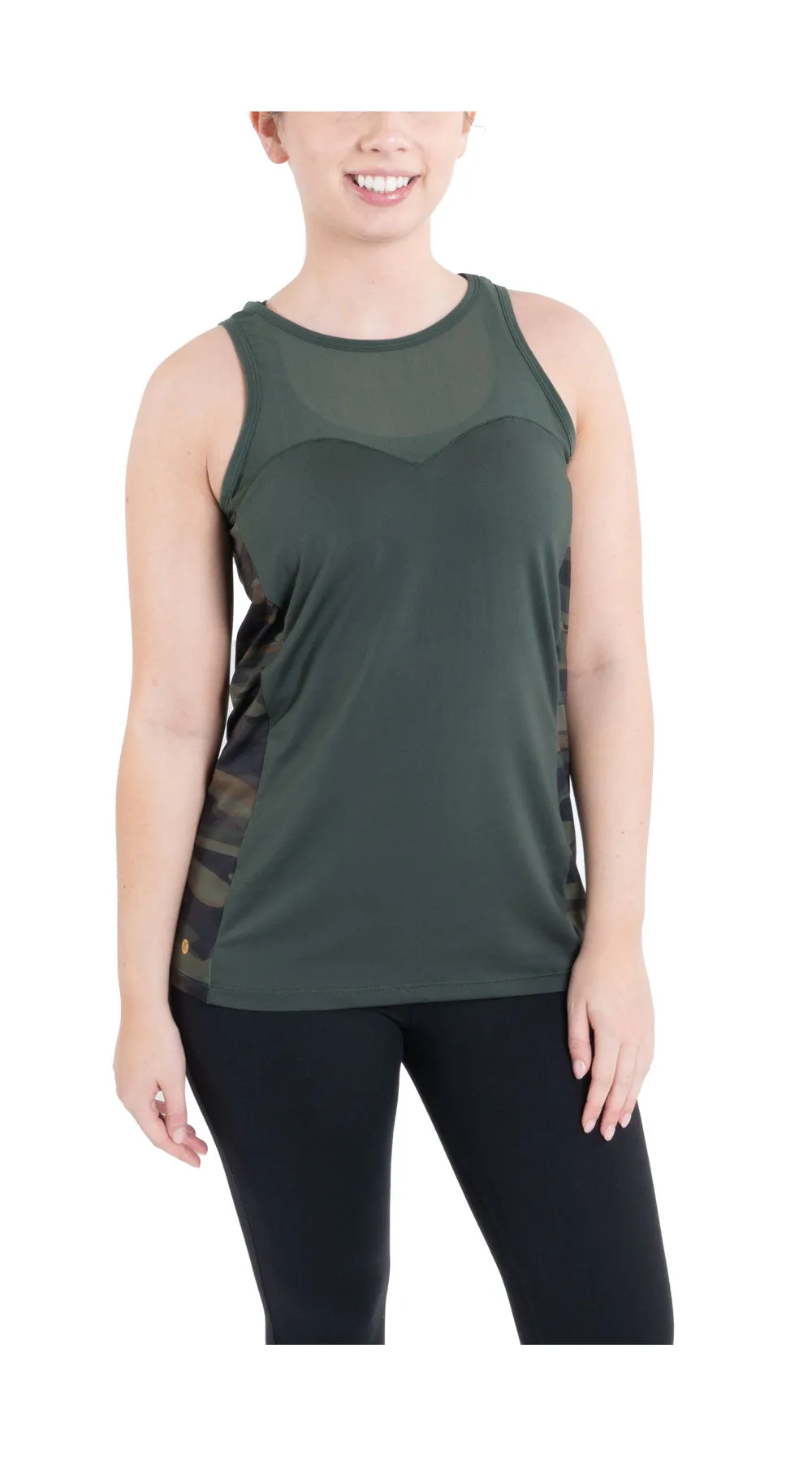 Final Sale Green Camo Biker Unleashed Tank