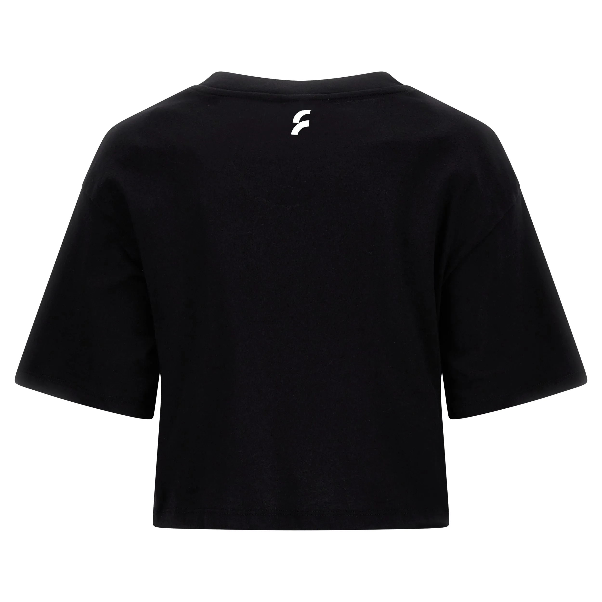 Freddy T-shirt crop top comfort con stampa lettering F2WGZT7 N black