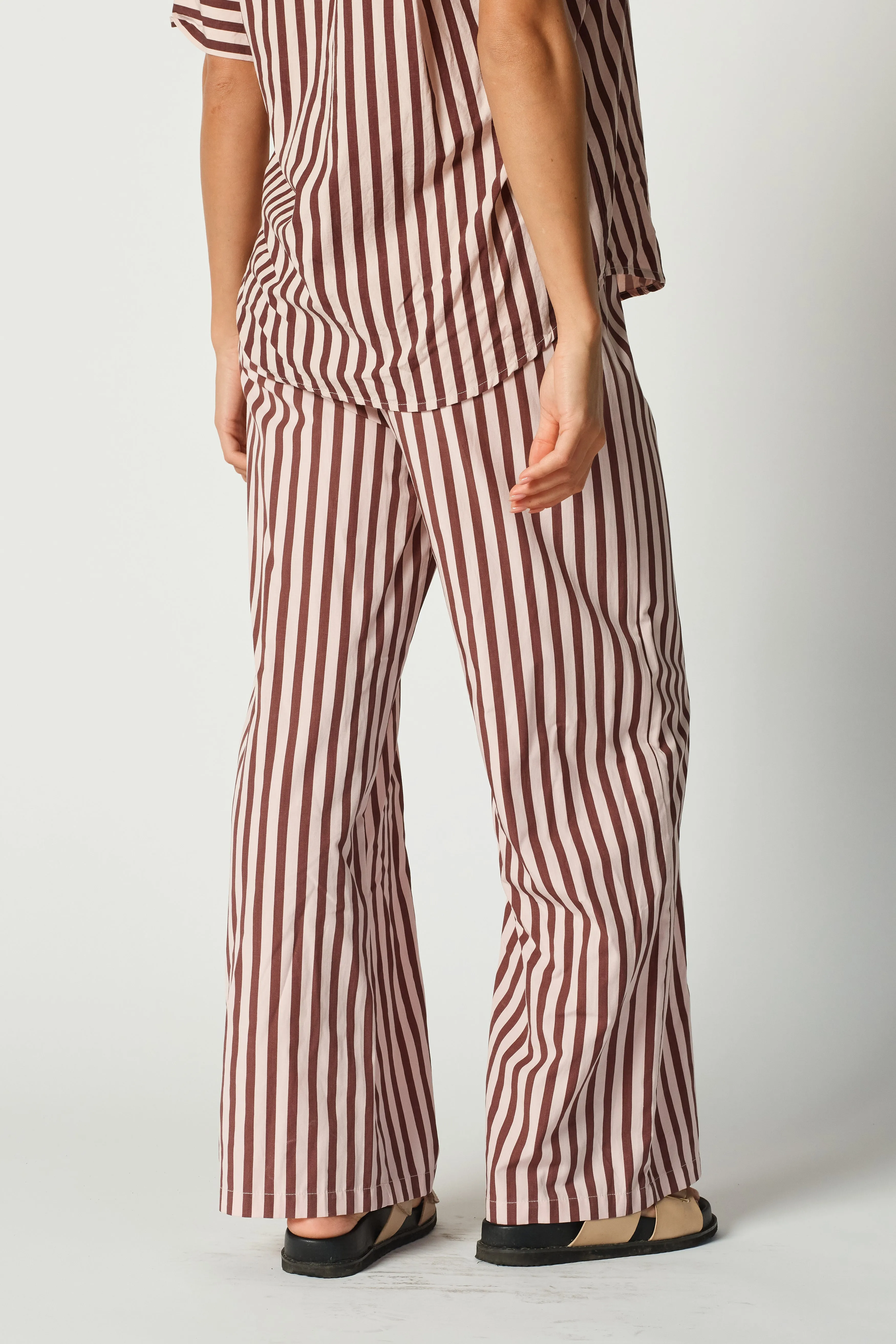 Iris Stripe Wide-Leg Pant - Cinnamon / Pink