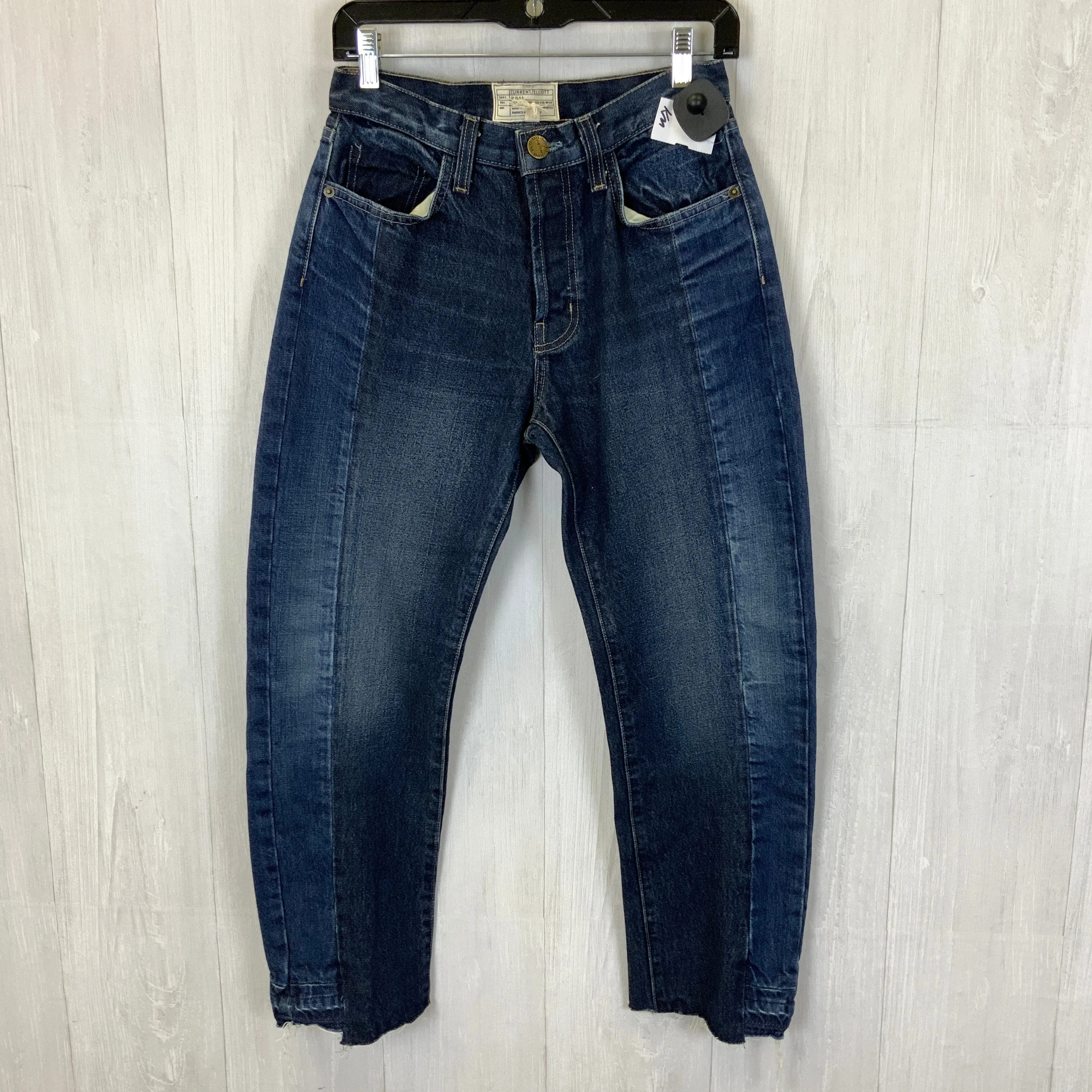 Jeans Straight By Current/elliott In Blue Denim, Size: 4