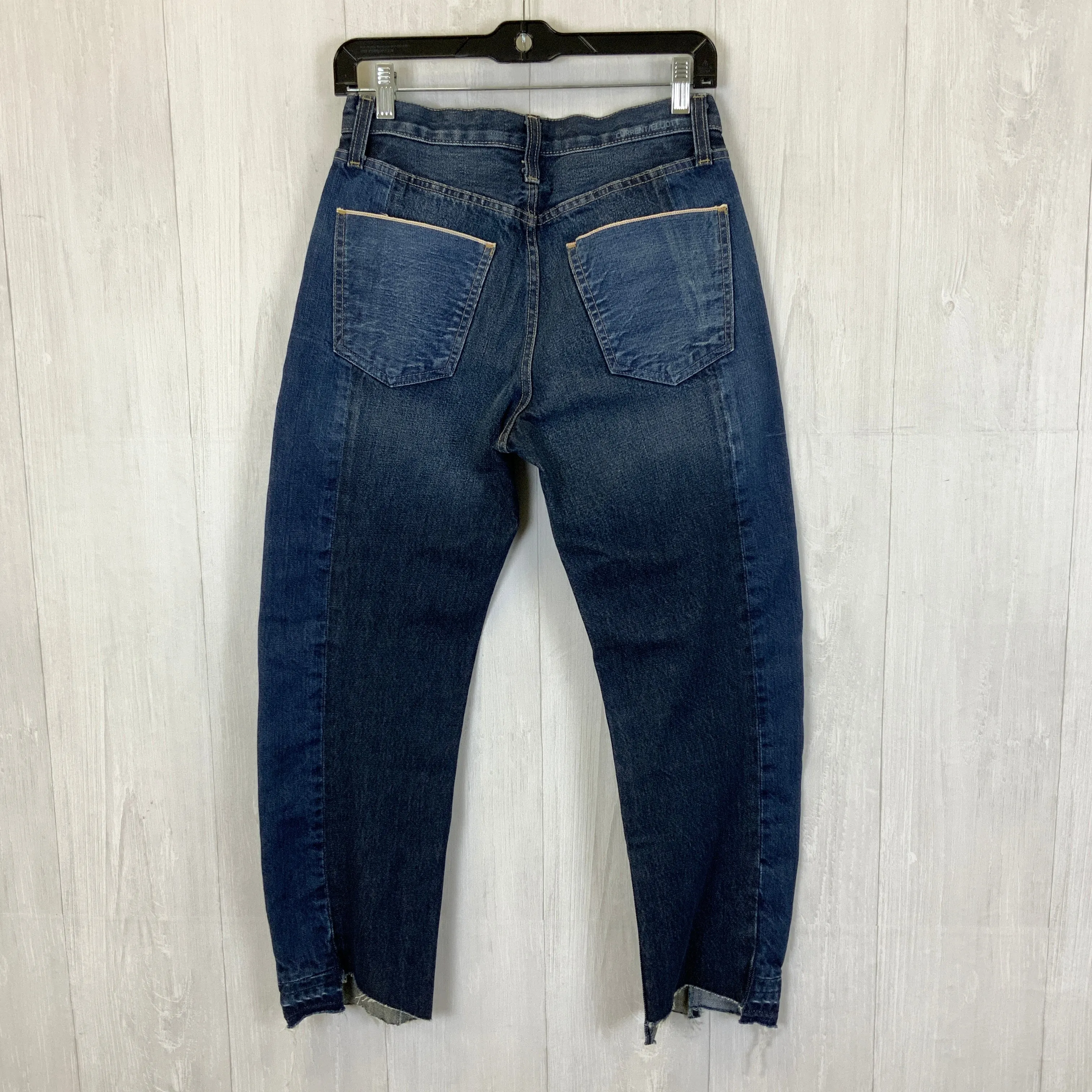Jeans Straight By Current/elliott In Blue Denim, Size: 4