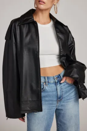 Jordan Black Faux Leather Jacket
