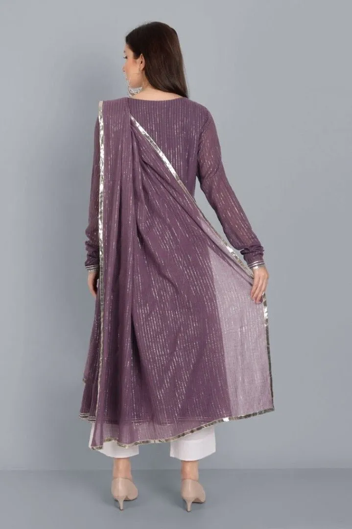 Kaasni Anarkali with Dupatta - Set of 3
