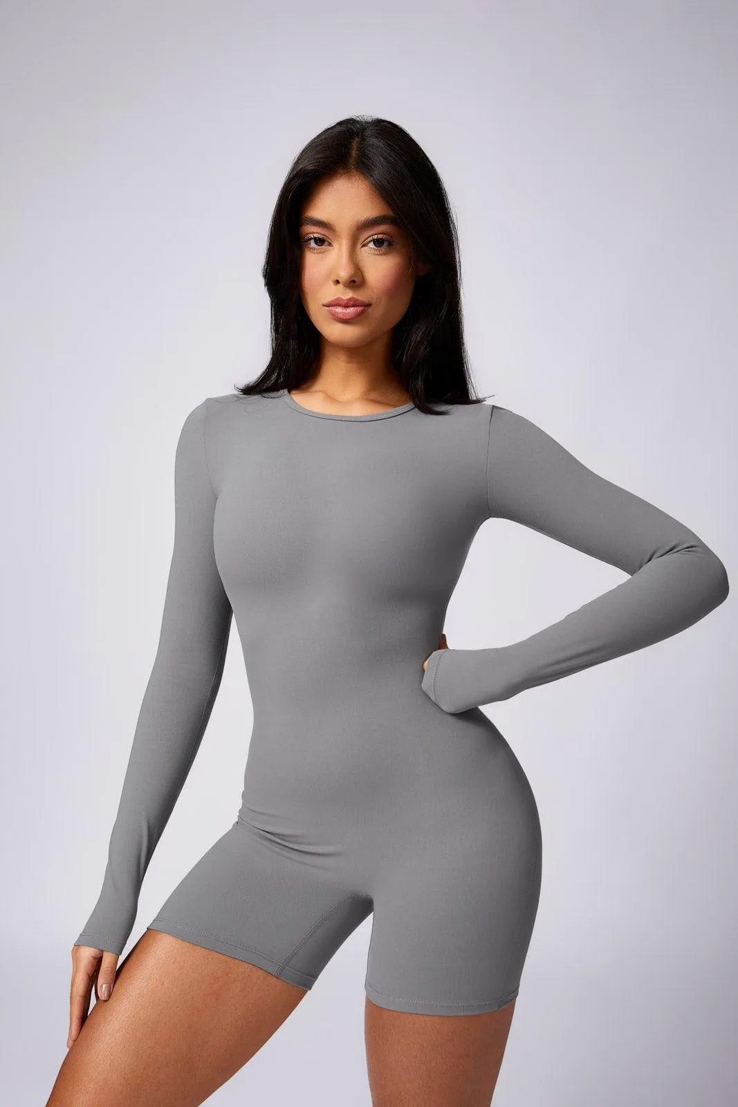 Kennedy Romper - Gray (FINAL SALE)