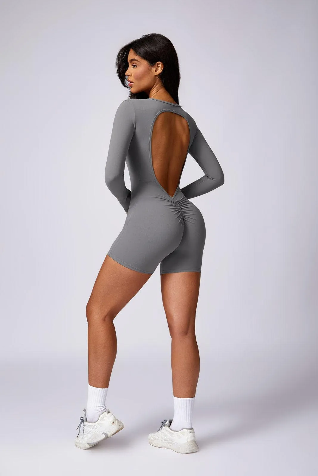 Kennedy Romper - Gray (FINAL SALE)